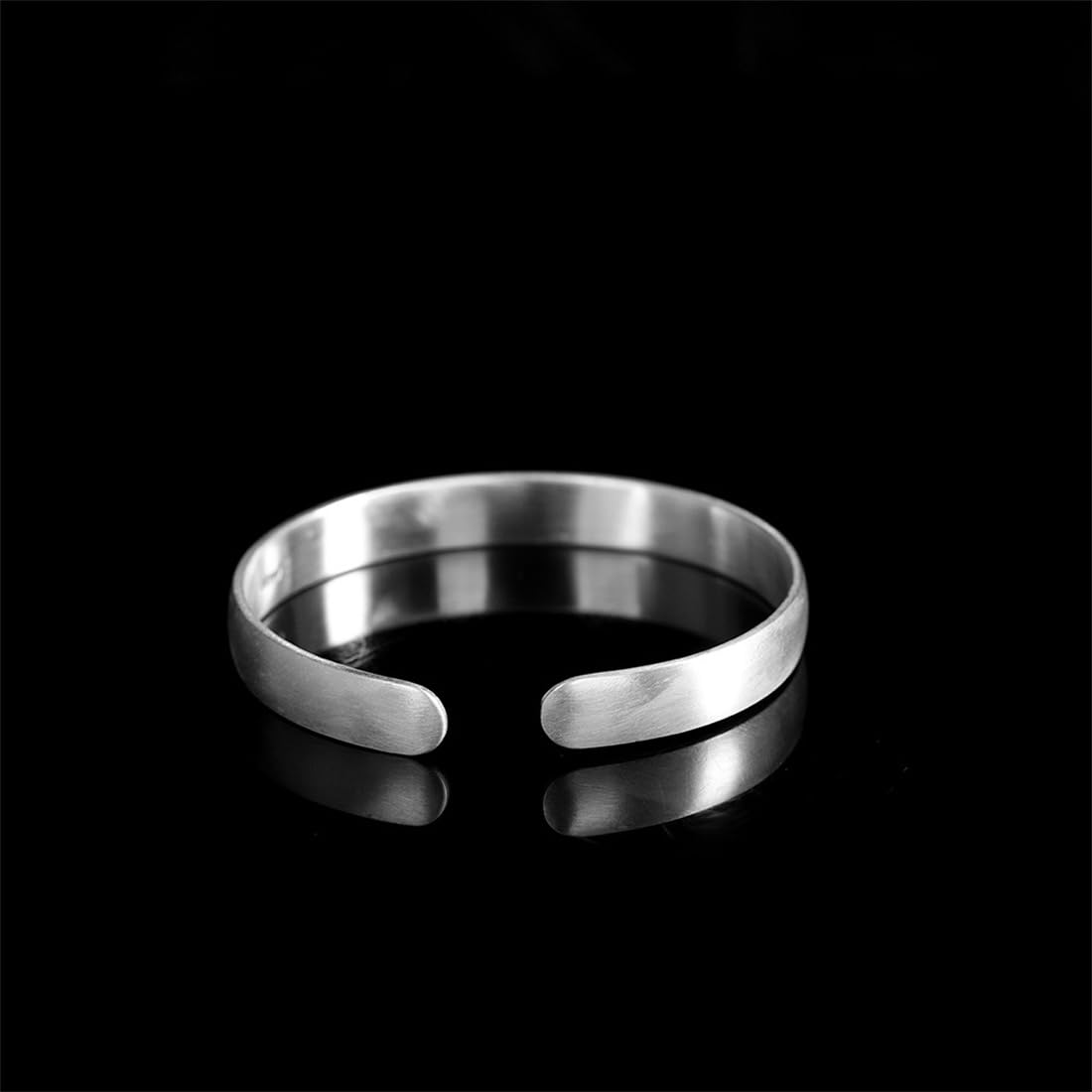 S999 Bracciale in Argento Con Incisione Del Fiore Di Loto, Bracciale Semplice Di Moda