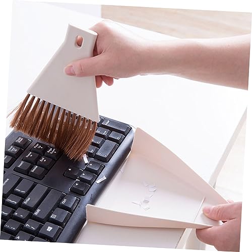 FOMIYES 2 Set Computer Brush Mini Broom Dustpan Computers Cleaning Brush Mini Brush