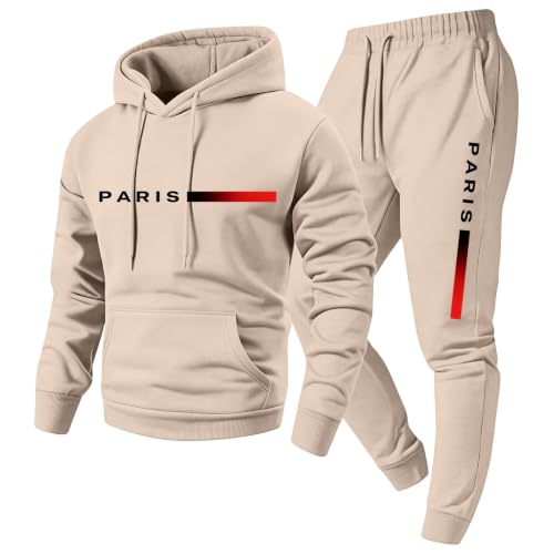 Sweatsuit for Men Fleece Hoodie Workout Pants Joggers Two Piece Sets - image 1