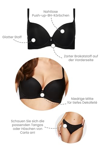 Gorteks Damen Push-Up BH Carla/B5 in Schwarz, Größe 70E