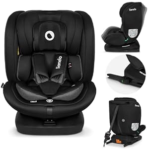 Lionelo Bastiaan i-Size 4in1 – Baby Autostoel 360° Draaibaar – voor kinderen van 0–12 jaar (40–150 cm) – ISOFIX – RWF optie – Zijbescherming – Getest en Veilig – Verstelbare hoofdsteun – Top Comfort