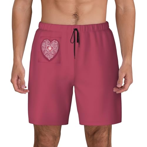 Bañador de hombre de secado rápido y tejido transpirable con diseño ligero de corazones