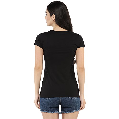Image of Modeve Women Printed Cotton Blend Half Sleeve Round Neck T-Shirt for Summer