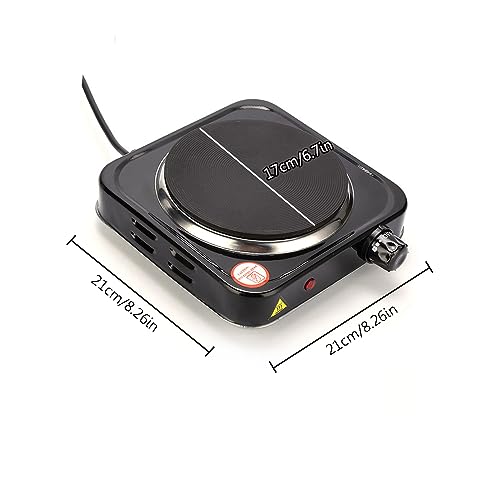 Compact and Portable Countertop Burner- Countertop Double Coiled Burner 2000 Watts Electric Hot Plate Temperature Controls Black by ANQIA - Image 4