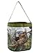 Jurassic World Dinosaurs Collapsible Nylon Basket Bucket Tote Bag (One Size, Green)