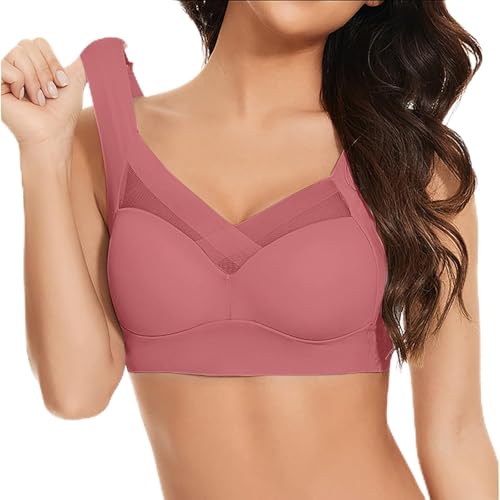 Womens Wireless Bras with Support and Lift No Underwire Full Coverage Push Up Bralette Soft Comfy Plus Size BraWomens Bras for Older Women