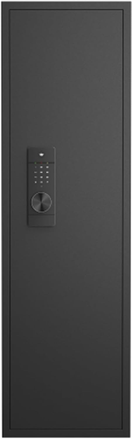 53" Multi-function Wall Safe, Touch Screen Built-in Wall Safe, Hidden Wall Gun Safe, Adjustable Shelves, Assembled Storage for Guns and Valuables, Black