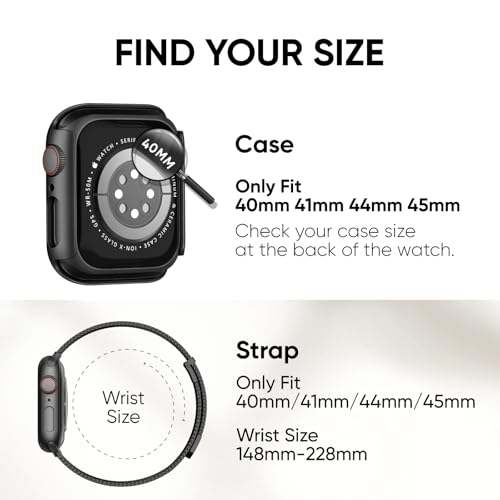 Stainless Steel Mesh Loop Compatible for Apple Watch Strap 40mm 41mm 44mm 45mm 42mm 46mm and Case with Screen Protector, Magnetic Bands with Case for Bracelet iWatch Band Series SE 11 10 9 8 7 6 5 4 by Banderland - Image 5