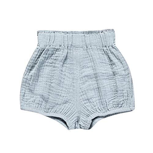 Image of 3 Pack of Little Baby Girls Boys Cotton Linen Blend Cute Bloomer Shorts