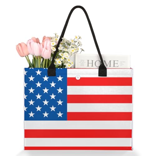 America Flag Tote Bag for Women Large Beach Bag Reusable Tote Bags for Work Travel Beach Shopping3
