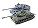Produktbild s-idee® 99824 2 x Battle Panzer 1:28 mit integriertem Infrarot Kampfsystem 2.4 Ghz RC R/C ferngesteuert, Tank, Kettenfahrzeug, IR Schussfunktion, Sound, Licht, Neu, 1:24, Schuss Sound, Beleuchtung