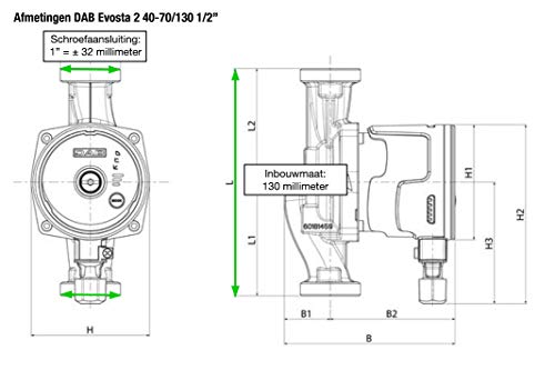 Circulateur chaudiere DAB Evosta 2 40-70/130 la haute technologie monophasé