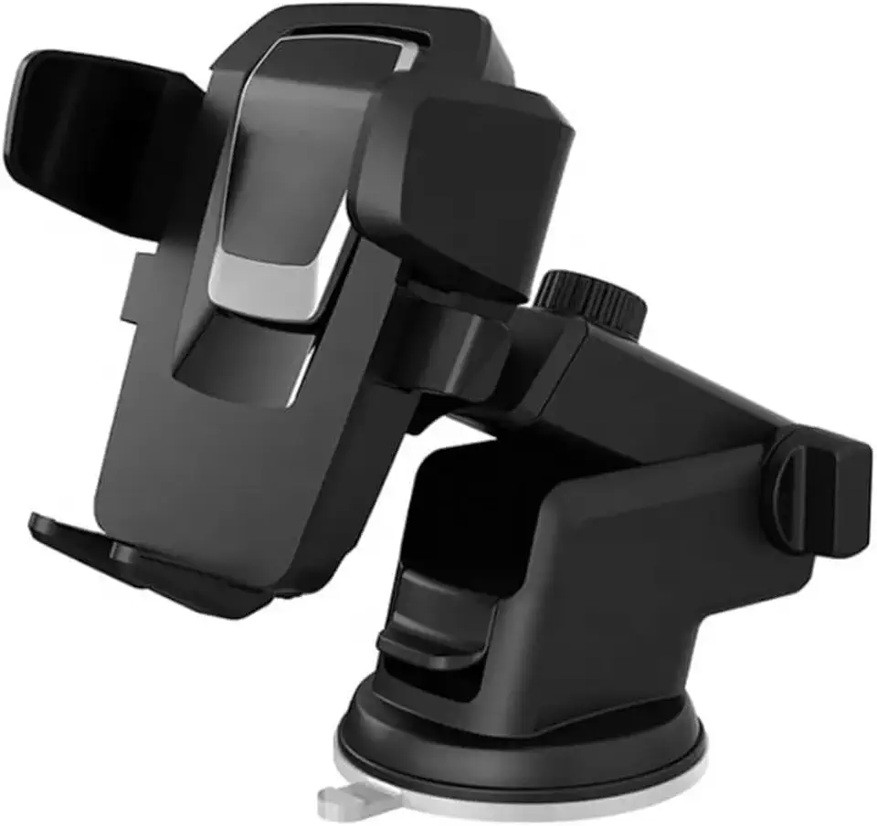 Suporte Veicular Celular GPS Universal Smartphone Ventosa Gruda Painel Carro Trava Automática Anti Queda Waze Uber