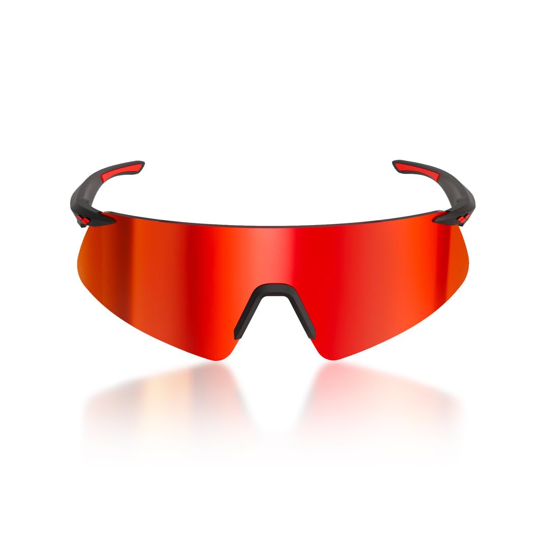 ARENA SAETTA Sportsonnenbrille, flexible und leichte Fassung, stoßfest und UV-geschützt, hydrophob- und antistatisch, optische Klasse 3, verstellbarer Nasenring