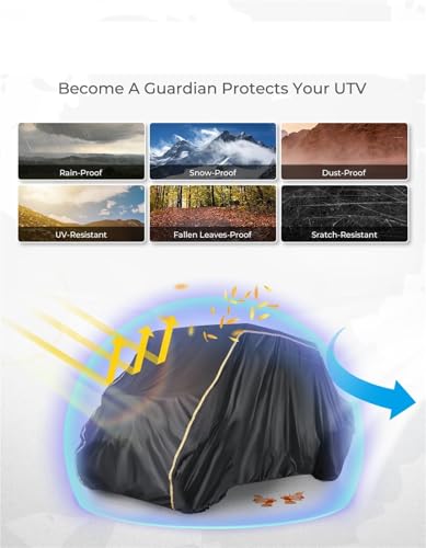 Housse UTV 420D bâche de protection imperméable grand format - 6