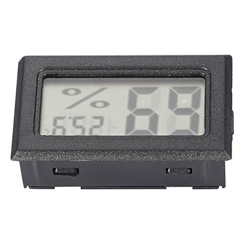 Naroote - Naroote Hygromètre, Mini Hygromètre Thermomètre Thermomètre en Intérieur Intérieur Monitor pour le Bureau à Domicile Greenhouse (BLACK)
