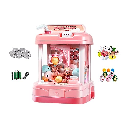 Dispensador de juguete electrónico infantil y máquina recreativa con cronómetro rosa