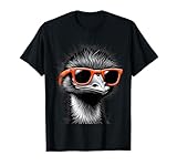 Cool Emu Bird Wearing Sunglasses Graphic Art T-Shirt