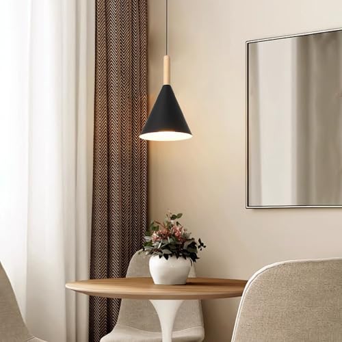 Lámpara colgante de comedor macarrón con diseño cónico e iluminación ajustable E27 8