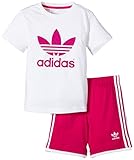 Gerippter Rundhalsausschnitt; großes gummiertes Trefoil vorne