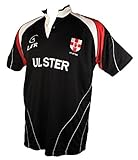  Transpirable Ulster Rugby camiseta de manga corta de negro/rojo/de color blanco disponible en las tallas extra-small - 3XL, negro/rojo/blanco, XX-Large