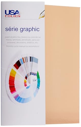 Papel Laminado, Usa Folien, Rose Gold, 210X297Mm, 250G, Pacote Com 10 Folhas