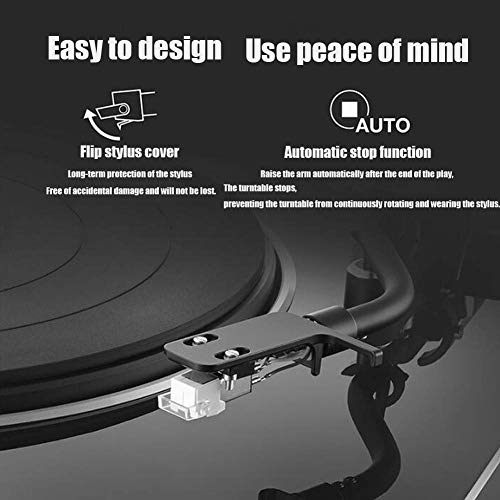 WSMLA Disque Vinyle Joueur à Haut-parleurs USB Courroie d’entraînement numérique Turntable – (Noir) - Les Beatles, Paul McCartney, John Lennon, RIngo Starr, George Harrison WSMLA Disque Vinyle Joueur à Haut-parleurs USB Courroie d'entraînement numérique Turntable - (Noir) – Image 7