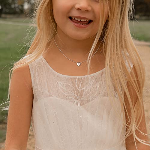 Brilove Gifts For Mom Girls Women 925 Sterling Silver Tiny Initial Heart Pendant Choker Necklace For Mothers Day/Valentines Day/Birthday/Christmas/Anniversary Letter B #TOP3