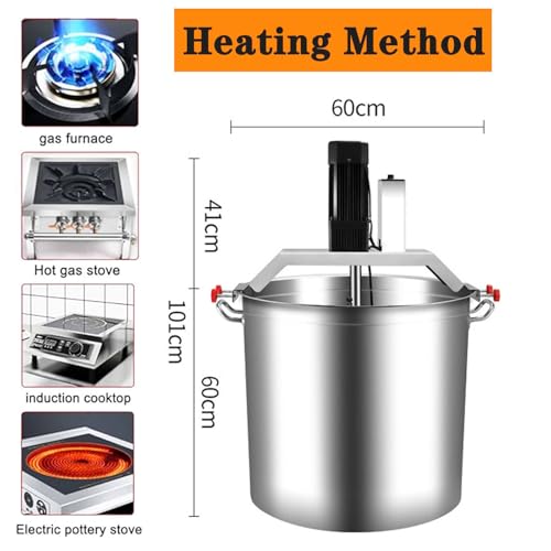 Impastatrice, impastatrice elettrica, macchina per cucinare in acciaio inossidabile per marmellate, cioccolato, pasta, zuppe, salse, agitatore
