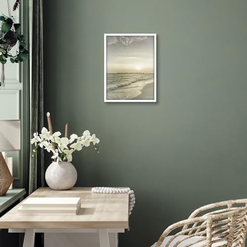 Image of Americanflat 12x16 Picture Frame with Polished Plexiglass - Streamline Collection - Thin Border Picture Frame for Wall Display - Hanging Hardware Included - White (Pack of 2)