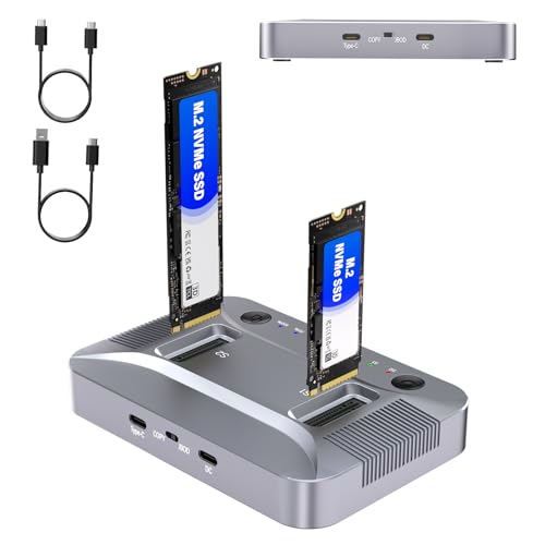 M.2 NVMe SATA SSD Cloner Duplicator Docking Station
