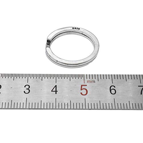 Miniatura 4 de Anillo Dividido De Plata De Ley, Llavero, Anillo De Plata 925, Anillo Dividido De 20 Mm Para Llaveros