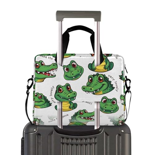 Funda para laptop ALAZA con estampado de cocodrilo verde miniatura 4