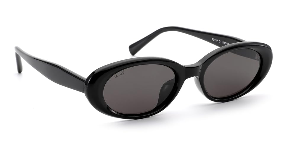 mac v Sunglasses | Oval Shape | 100% UV Protected | Polarised | Women | Black Shade | Medium Size | Full Rim-picture-16