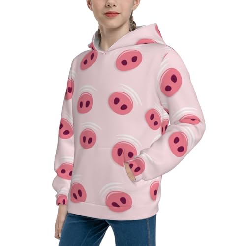 Cute Pig Nose Kid Hoodies Boys Sweatshirts Girls Pullover with Pocket2
