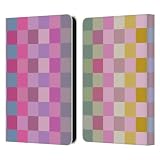 Head Case Designs Officially Licensed Ninola Geometric Squares Pink 2025-26 Pattern Collection Leather Wallet Case Compatible with Amazon Kindle 11th Gen (2024)