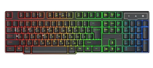 Clavier de jeu à 104 touches filaire lumineux avec sensation mécanique
