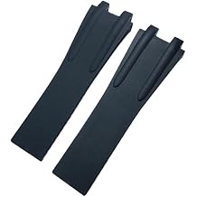 For Athens Ulysse Nardin Blue Black Sport Waterproof Watchbands Folding Buckle Watch Accessories 26mm Silicone Rubber Watch Strap