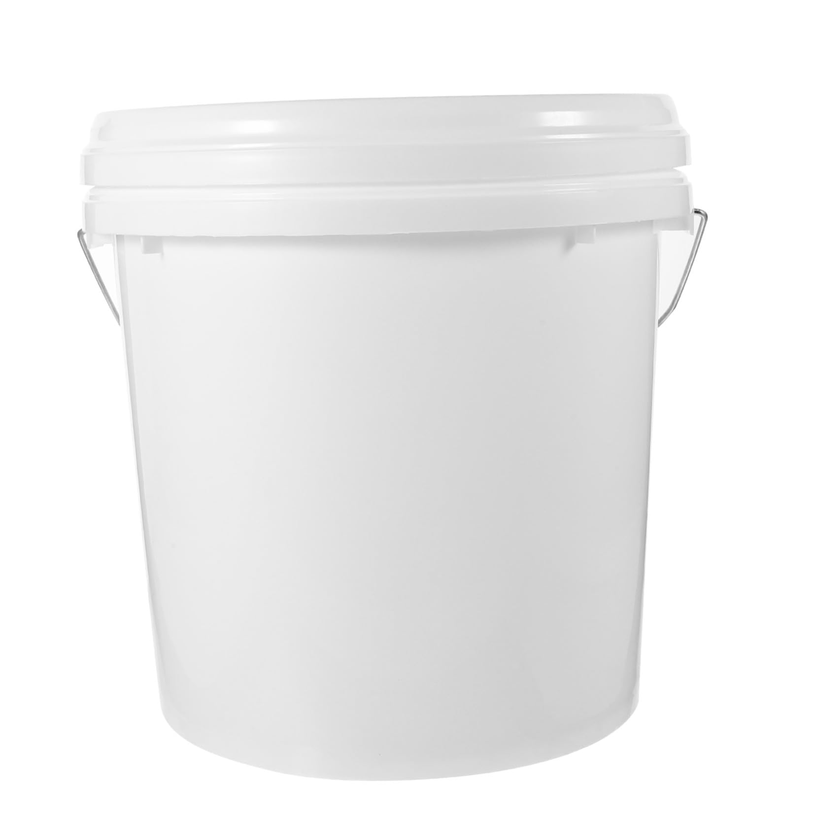 Gadpiparty Cubo de Pintura Práctico de 10l Blanco con Tapa Hermética y Material Hdpe Resistente para Almacenar Pintura y Uso Fácil en Proyectos de Hogar