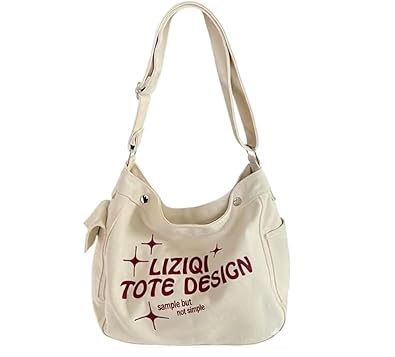 LIZIQI Trendy Canvas Embroidery sling bag for women | Tote bag For women | Ladies purse
