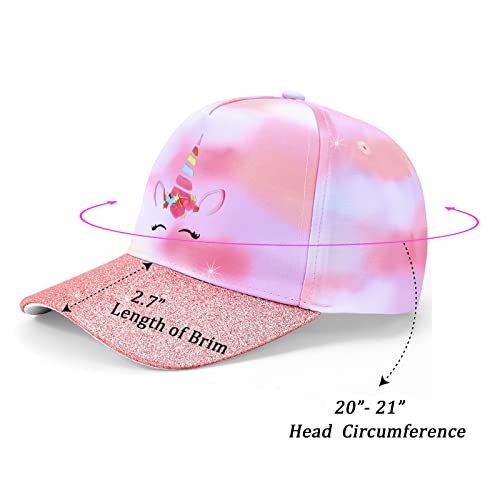 Girls Glitter Baseball Cap Criss Cross Ponytail Hat Adjustable High Messy Bun Ponycap Kids Trucker Hat #TOP3