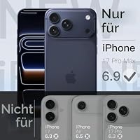 JETech Dünn Hülle für iPhone 17 Pro Max, Schwarz – Ansicht 2