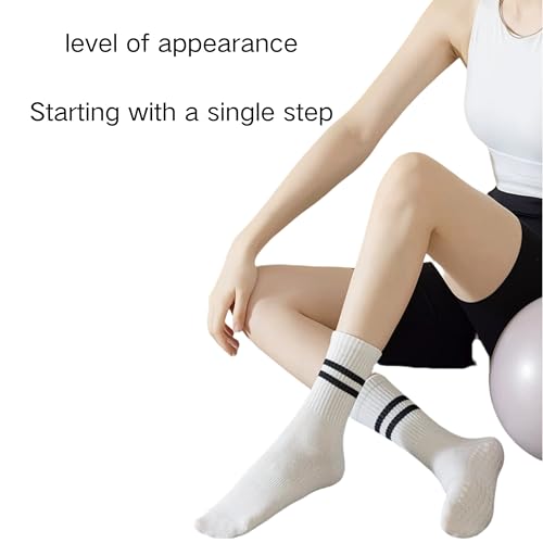 Image of Yoga Socks Silicone Non-slip Bottom Women's Mid-tube Socks Fitness Socks Dance Pilates Socks Professional Sports Socks