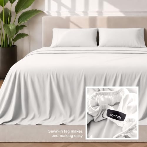 Bare Home King Sheet Set - 1800 Ultra-Soft (King, Antique White) by Bare Home - Used condition - Image 6