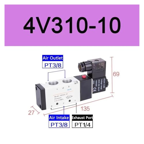 Électrovanne de contrôle de direction 4V110-06 haute précision 220V