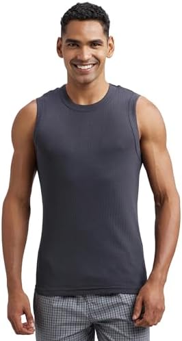 Jockey 9930 Men Super Combed Cotton Rib Solid Round Neck Muscle Vest Regular Fit