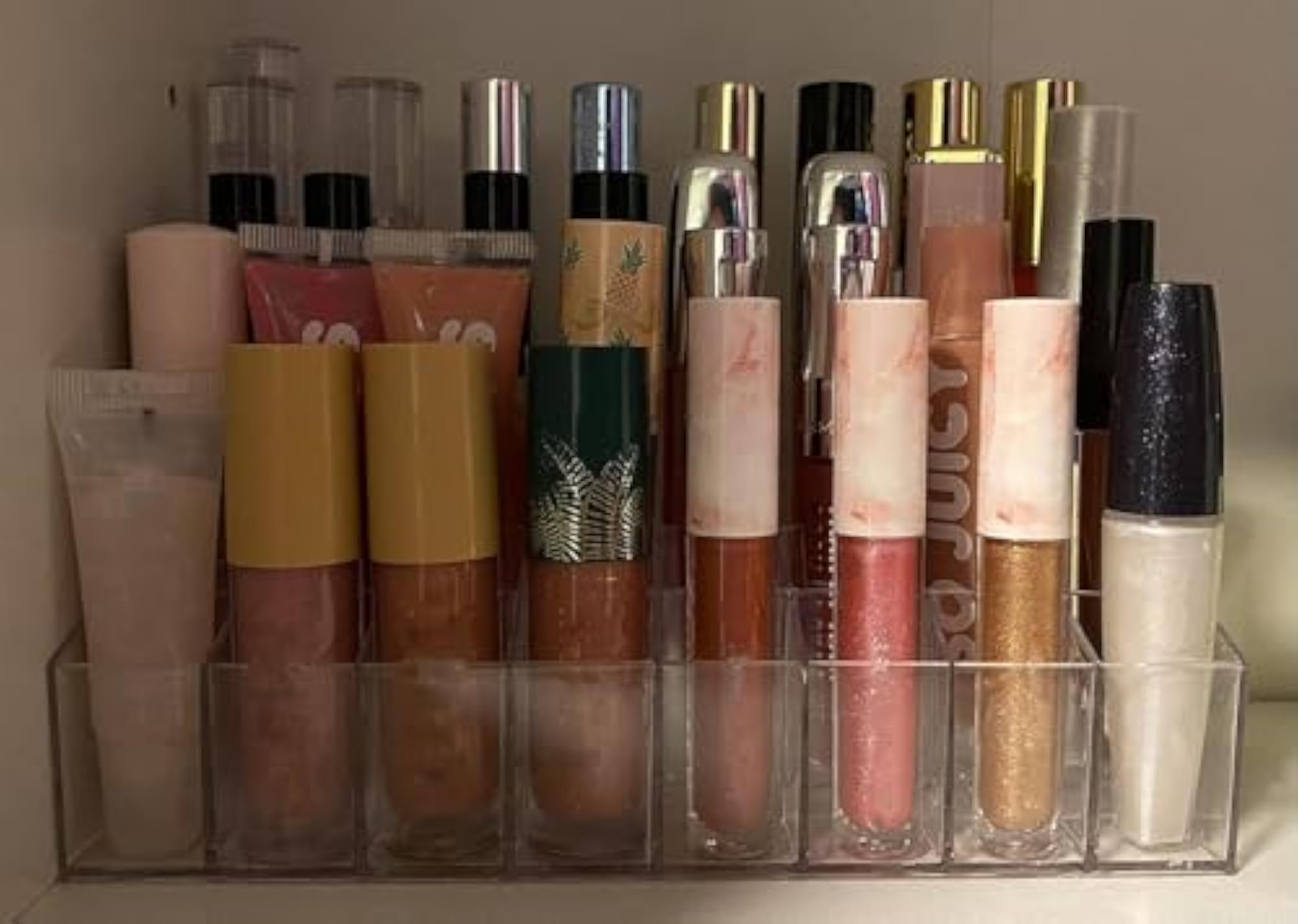 Clear Acrylic Lipstick Holder and Cosmetic Display Case