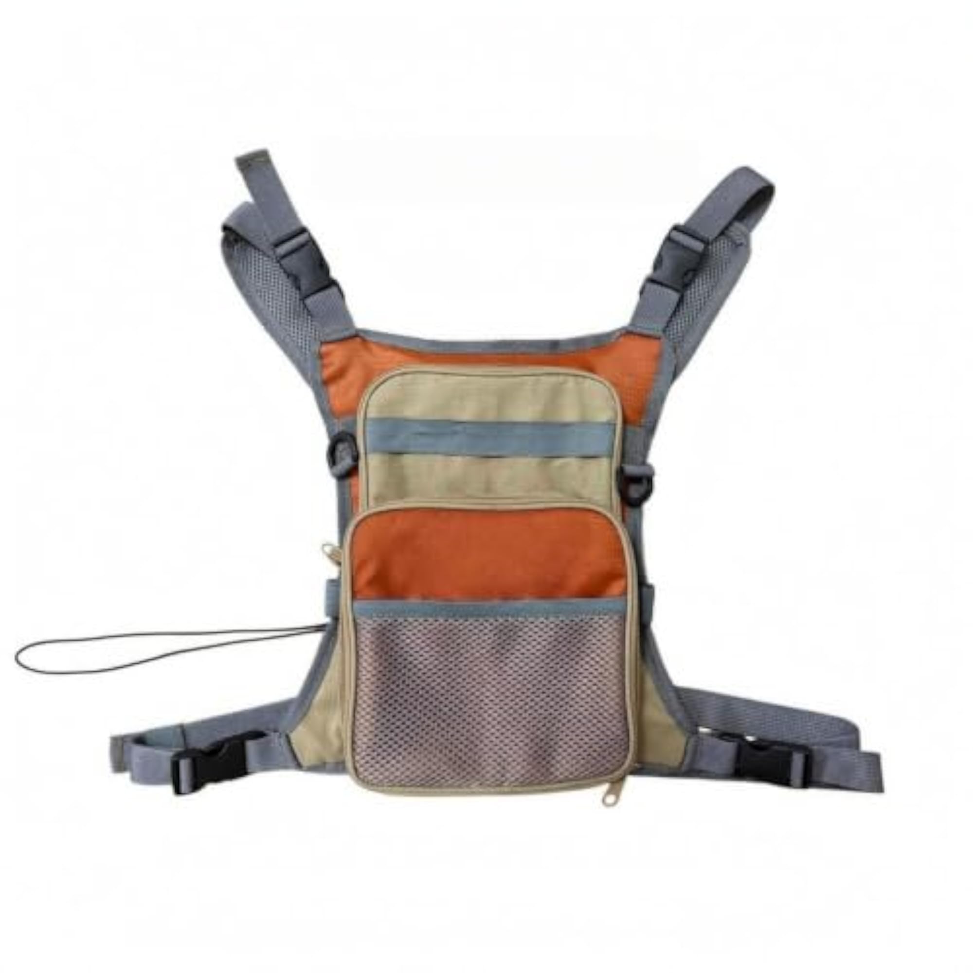 Multi-Pocket Fishing Chest Pack for Anglers, Lightweight Adjustable