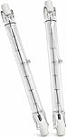 R7s Halogen Light Bulb ECO Halogen 230W R7s Linear Light Bulbs (300W Equivalent) – 118mm Double Ended Floodlight Bulb – 230V Dimmable Warm White – J118 2900K Warm White for Security Light (pack of 2)