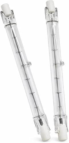 GROWS MORE R7s Halogen Light Bulb ECO Halogen 400W R7s Linear Light Bulbs – 118mm Double Ended Floodlight Bulb – 230V 11000LM 2700K Warm White for Security Light (Pack of 2)